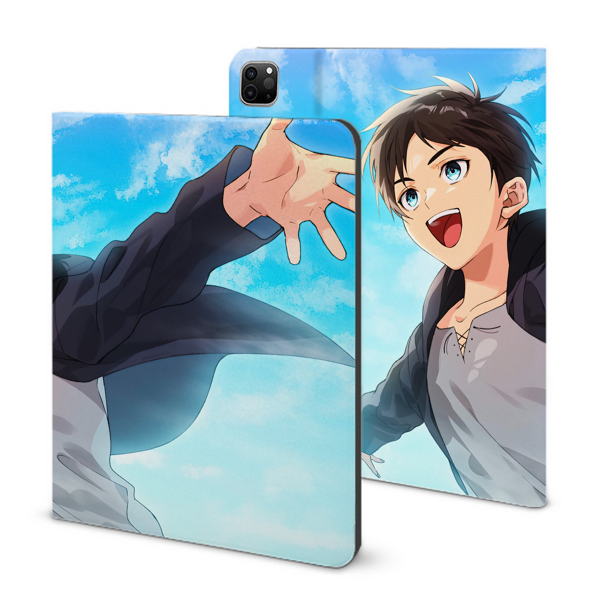 （画像用） 進撃の巨人 Attack on Titan IPad ケース ブック型 PUレザー TPU 耐衝撃 軽量 薄型 ペン収納なし 全面保護 IPad 各モデル対応
